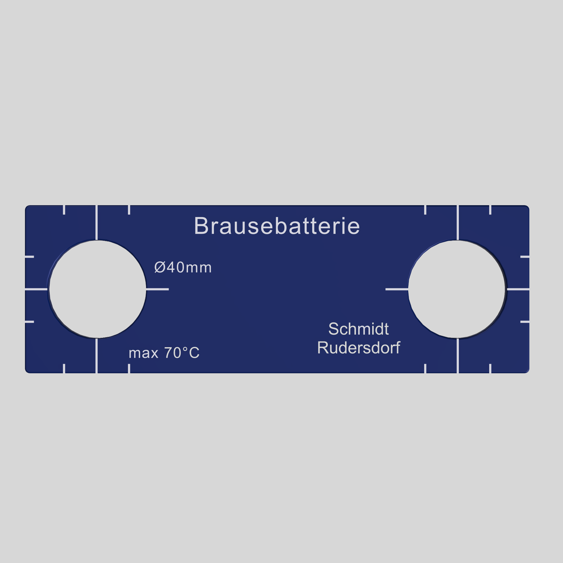 Schablone Brausebatterie (Schmidt Rudersdorf)