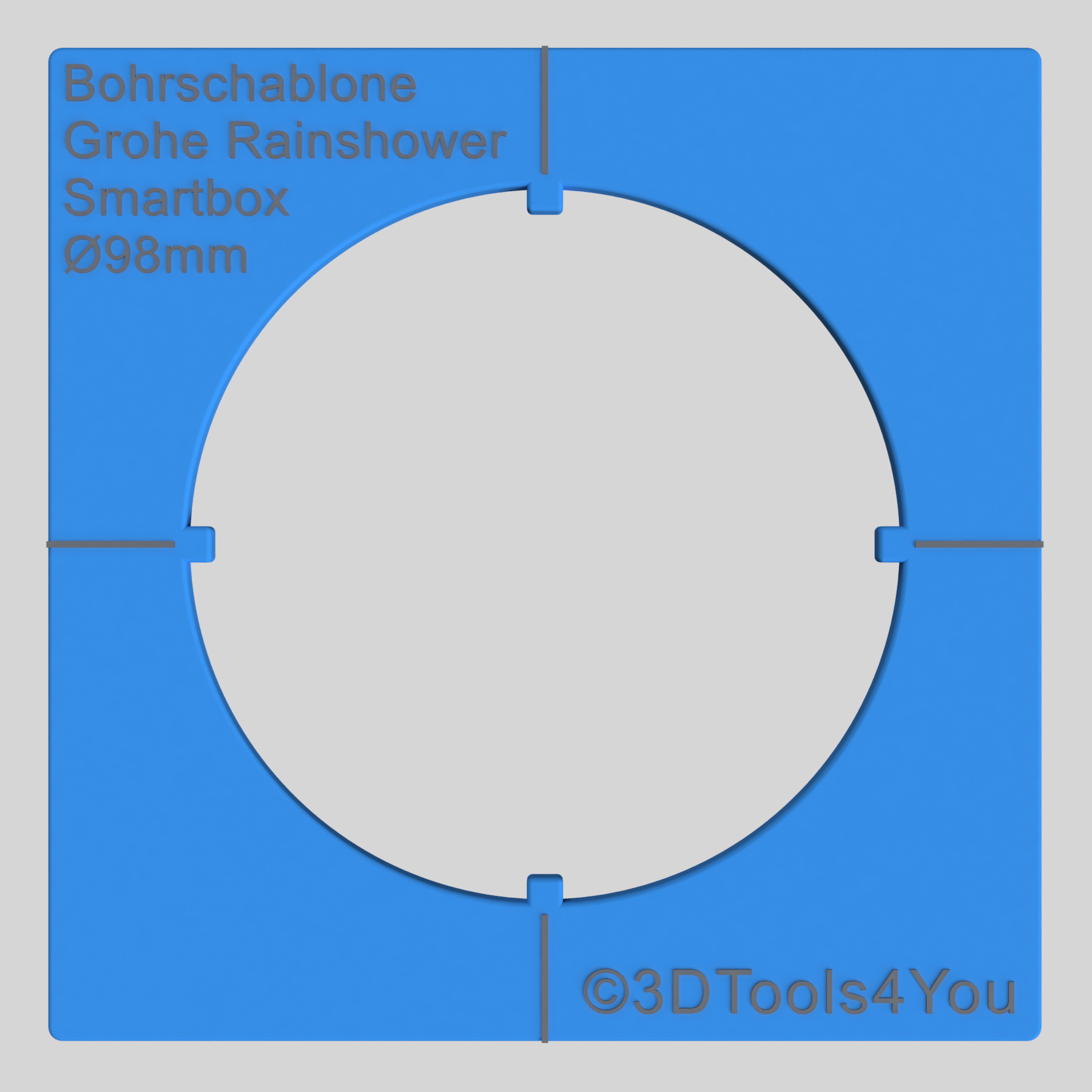 Schablone Grohe Rainshower Smartbox