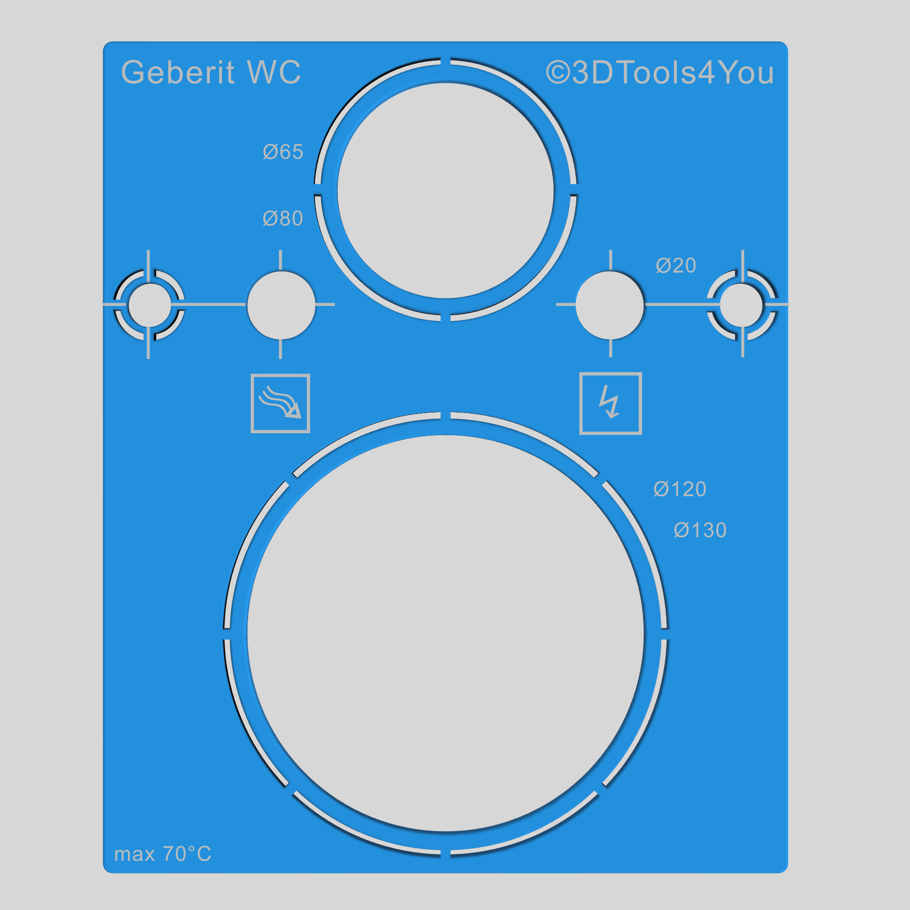 Schablone Geberit WC v2.0 *NEU*