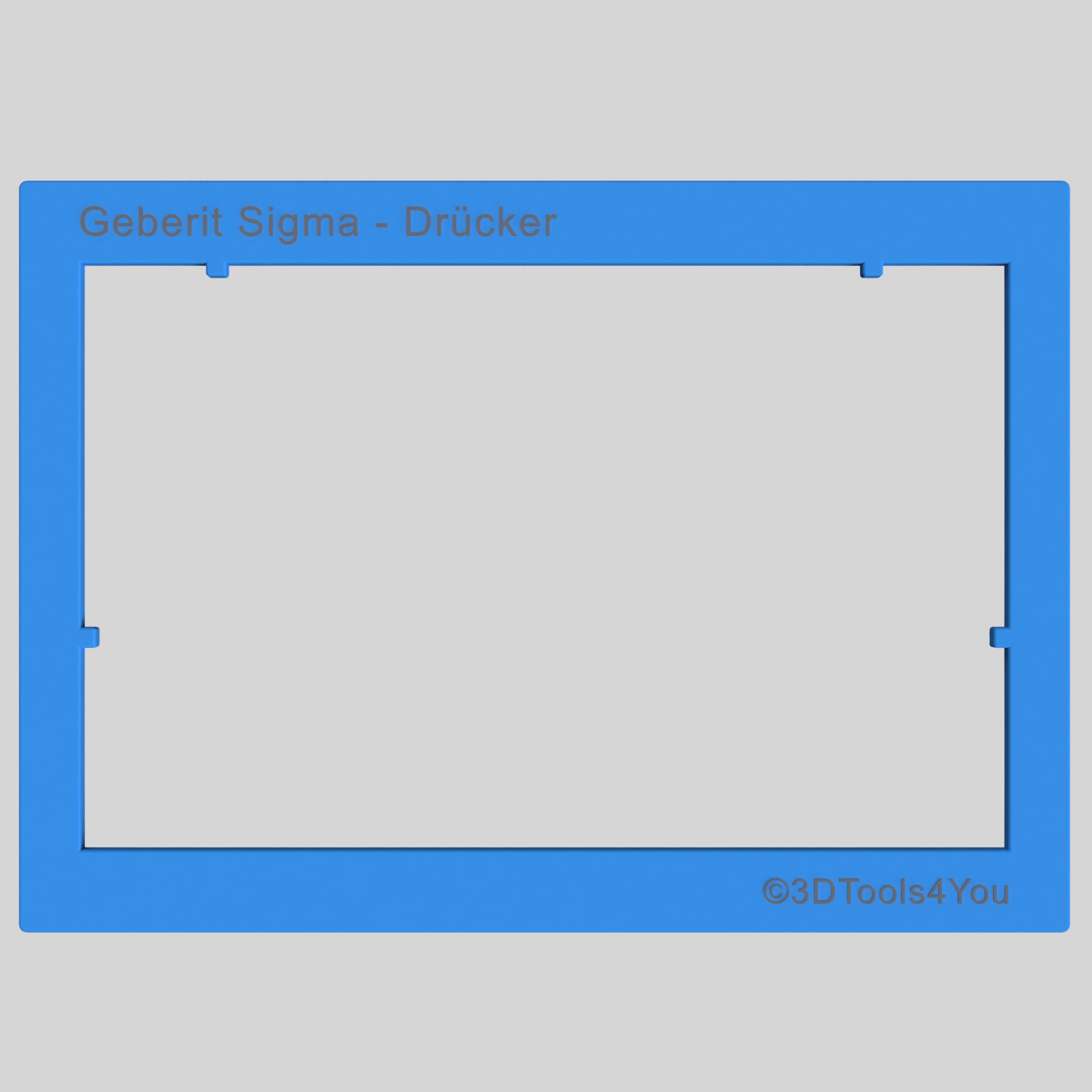 Schablone Geberit Sigma Drückerplatte