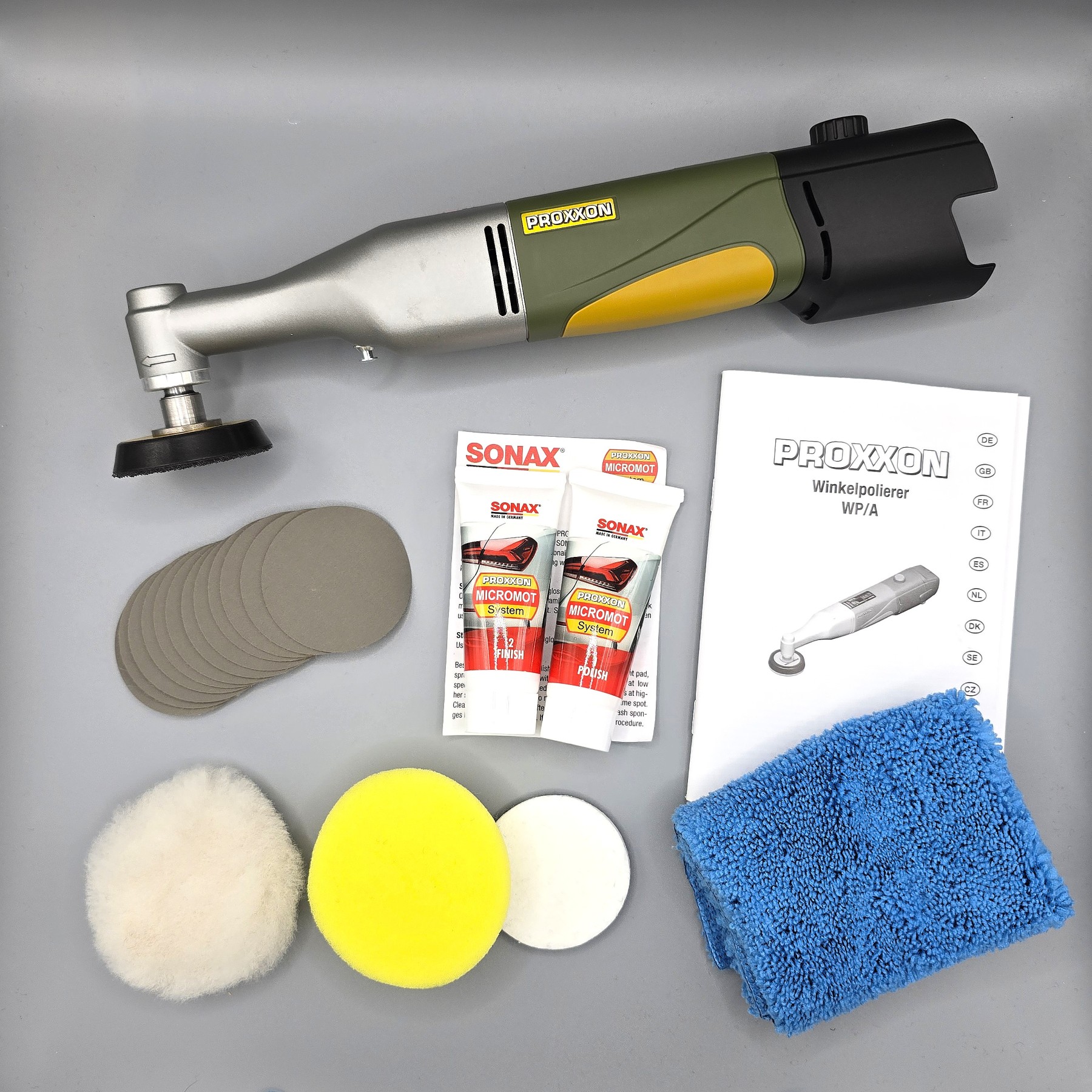 Proxxon WP/A Akku Winkelpolierer + Zubehör