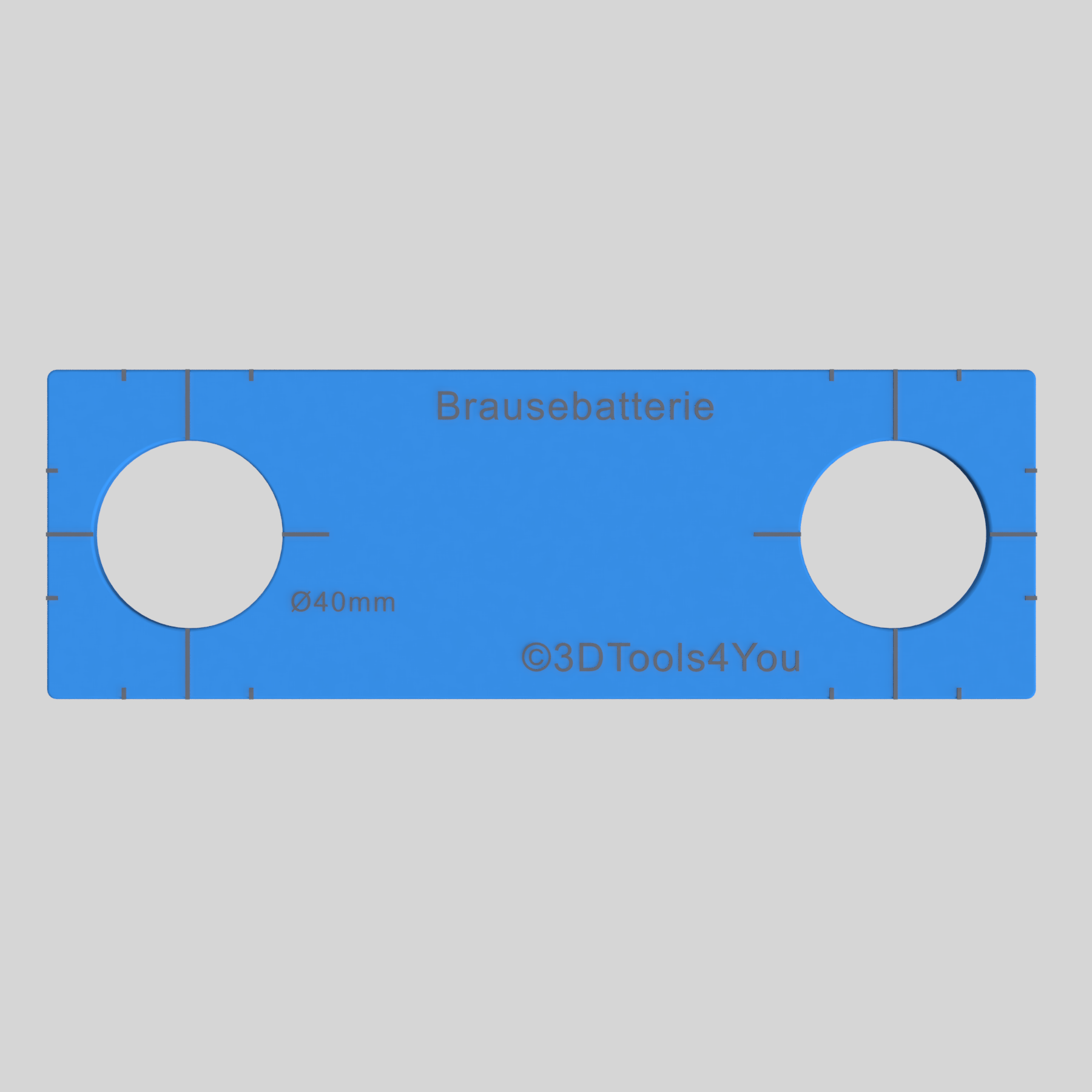 Schablone Brausebatterie