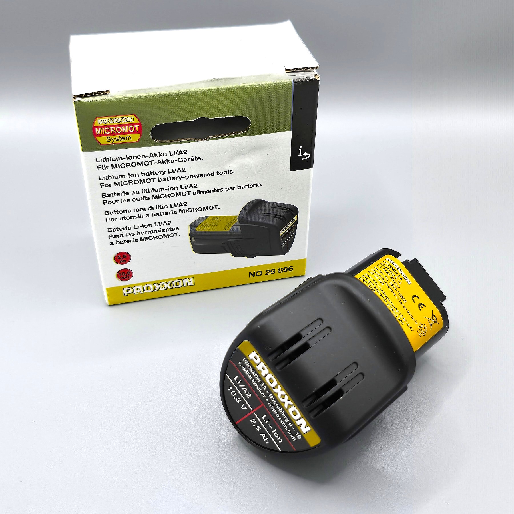 Proxxon Tile Set, Angle Drill + Angle Polisher, 10.8v Battery + Accessories