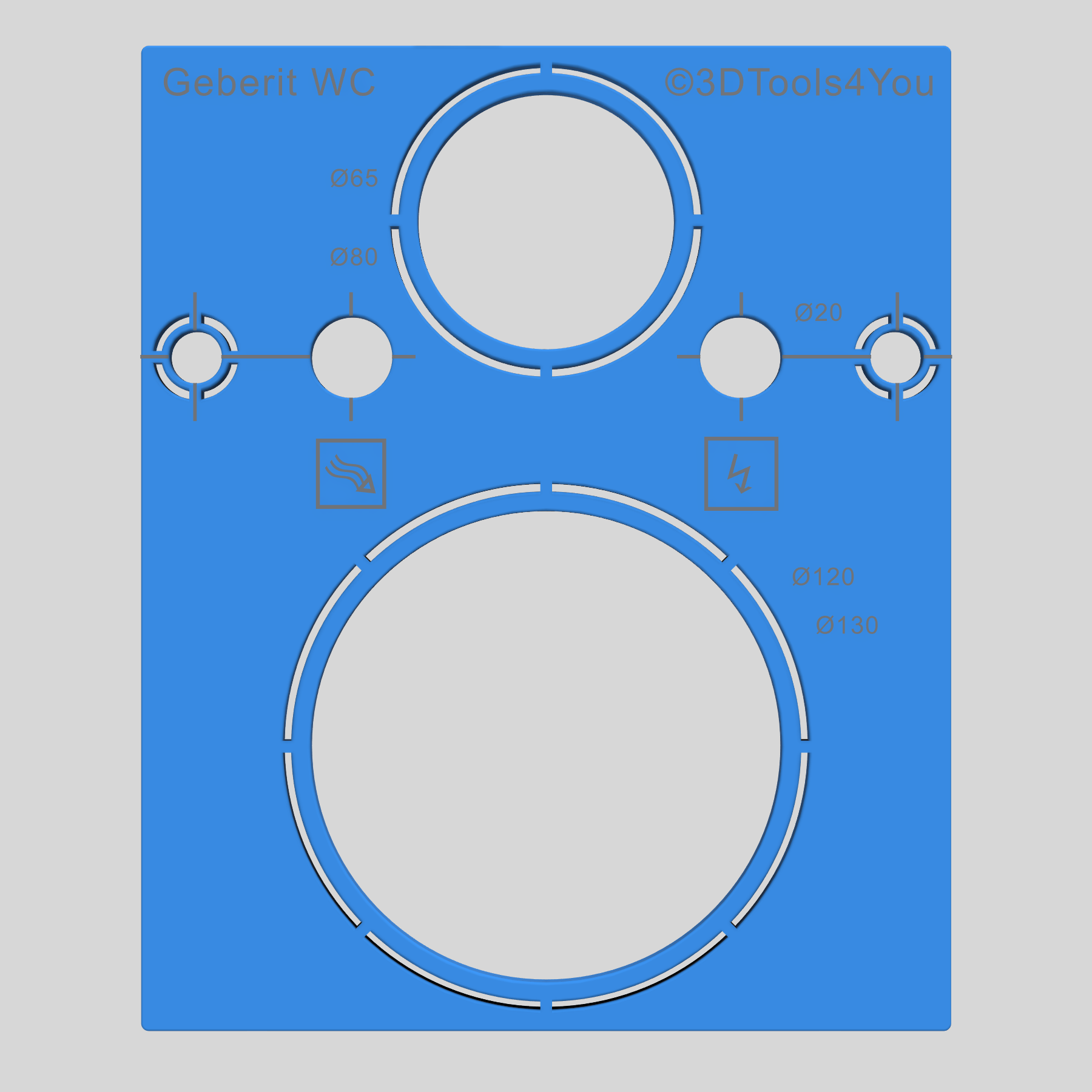 Schablone Geberit WC v2.0 *NEU*