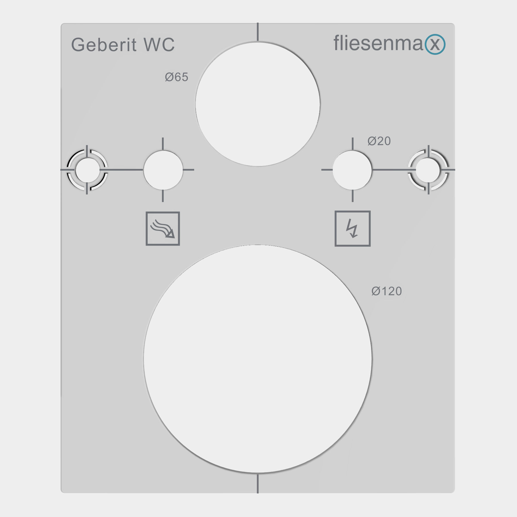 Schablone Geberit WC (Fliesenmax)